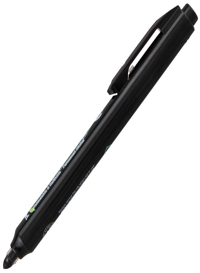 بنتل قلم تحديد دائم قابل للسحب وإعادة التعبئة من Pentel Handy-line S، رأس مدبب، جسم أسود، حبر أسود، علبة من 12 قلم (NXS15-A) - Image 4